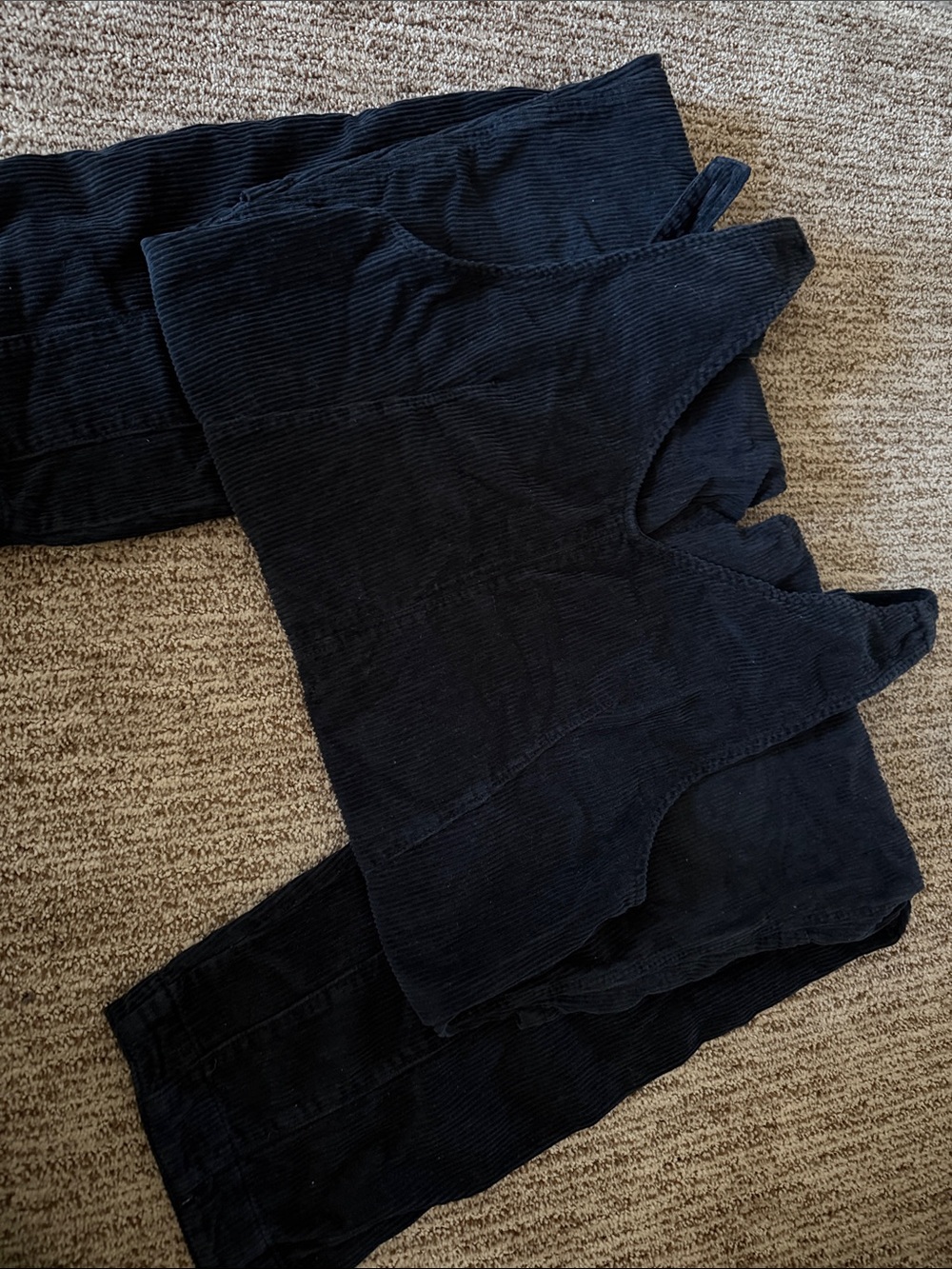Free People Black Corduroy Jumpsuit